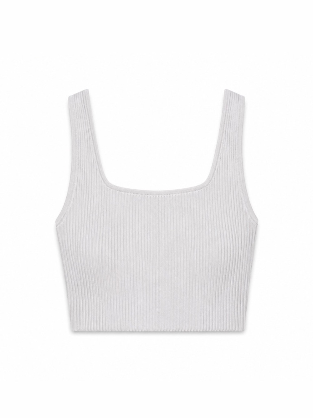 ❁ 3/$15 ❁ Princess Polly White Ribbed Square Neck Crop Tank (XS/S).